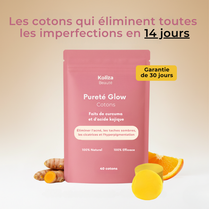 Cotons nettoyants Pureté Glow – Pour une peau lisse, pure et éclatante